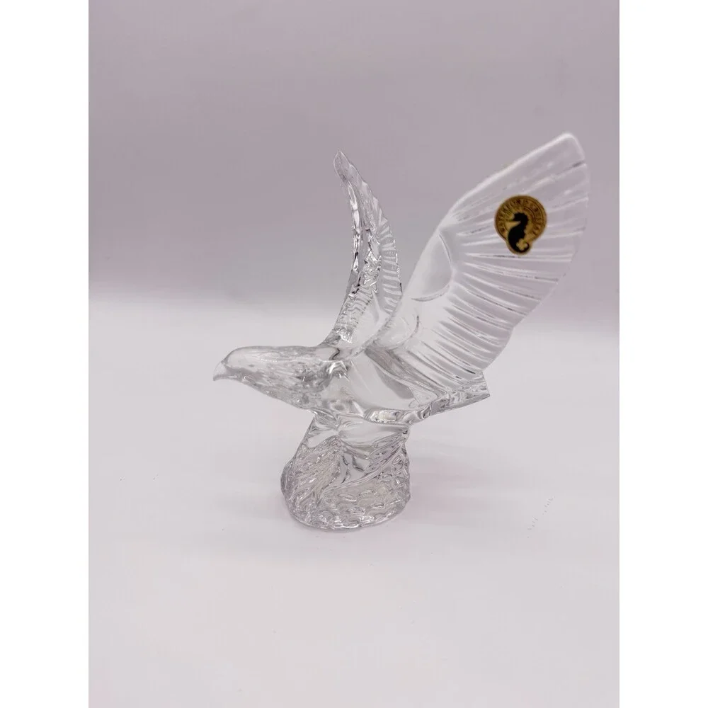 Waterford Crystal Eagles Wing Lead Clear 7” Bald American Eagle Bird Figurine